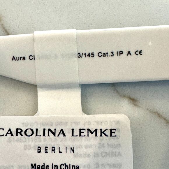 Carolina Lemke \'Sarah\' Oversized Black & White Cat Eye Sunglasses - New in Box main image 5